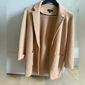 J.Crew Open-Front Sweater-Blazer in beige